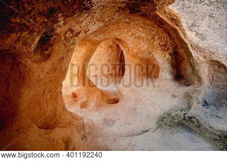 Inside view of cave city