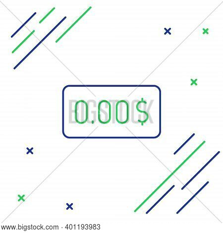 Line Zero Cost Icon Isolated On White Background. Empty Bank Account. Colorful Outline Concept. Vect