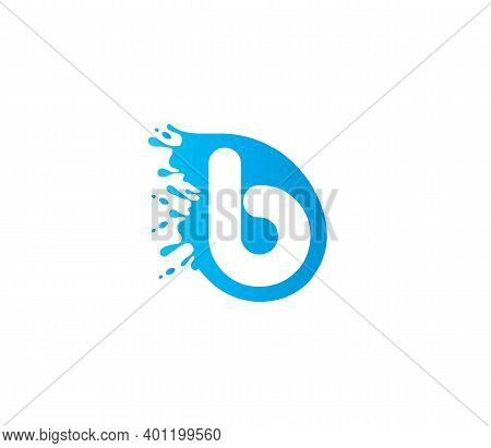 B Alphabet Water Modern Logo Design Concept