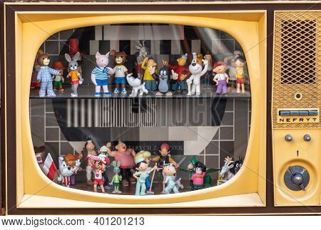 Gdansk, Poland - Sept 6, 2020: Heroes Of Fairy Tales For Children From The 20th Century At The Old T
