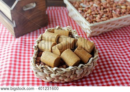 Peanut Candy (paçoca Or Pacoca) Traditional Brazilian Sweet Based On Peanuts, Manioc Flour And Sugar