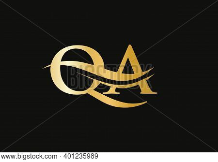 Initial Linked Letter Qa Logo Design. Modern Letter Qa Logo Design Vector With Modern Trendy