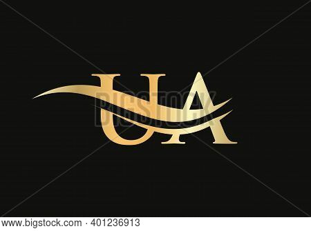 Elegant And Stylish Ua Logo Design For Your Company. Ua Letter Logo Design. U A Logo For Luxury Bran