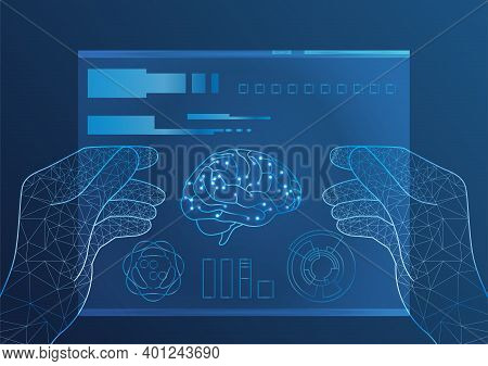 Doctor Online Using Digital Monitor Working In Hospital Medicine And Modern Technology Concept Flat 