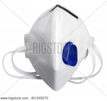 Frontal Shot Of A Ffp Mask Isolated In White Back