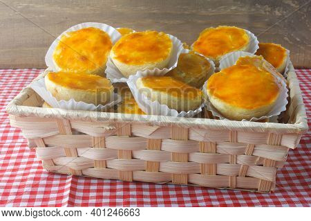 Pile Of Empadas Or Empadinhas Is A Very Popular And Traditional Snack Of Brazilian Cuisine, In A Rus