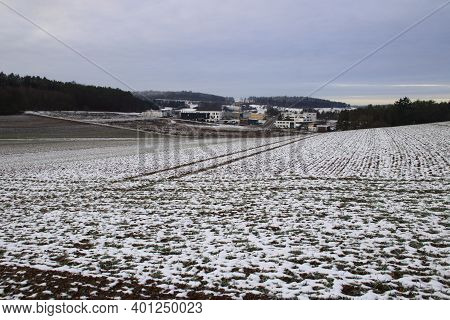 Weissach, Germany\n26.12.2020\nview Of The Industrial Area Im Buehl Near Flacht In The Heckengaeu