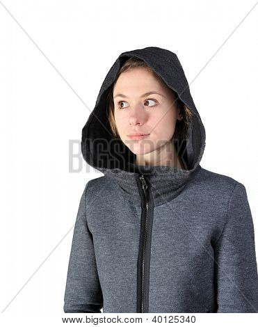 Hood görünümlü Dış Saha kız portresi
