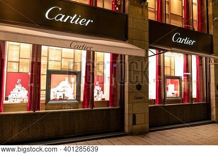 Exclusive Cartier Jewellery Store In Hamburg - City Of Hamburg, Germany - December 25, 2020