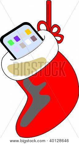 Weihnachtsgeschenk in der Santa boot