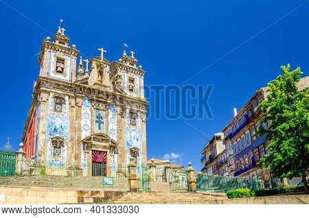 Saint Ildefonso Roman Catholic Church In Batalha Square In Porto Oporto City Historical Centre, Clea