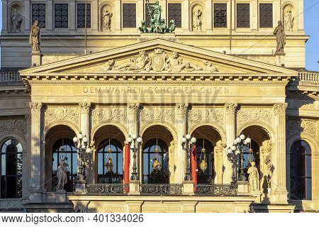 Facade Of Opera House „alte Oper Frankfurt