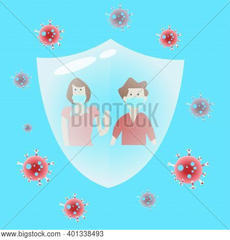 Someone Males And Females Were Protected From The Virus Because Wearing A Mask To Prevent The Virus 