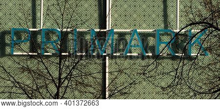 Prague, Czech Republic, 12-30-2020. Primark, One Of The Iconic Brands In Prague, Exhibiting Their Br