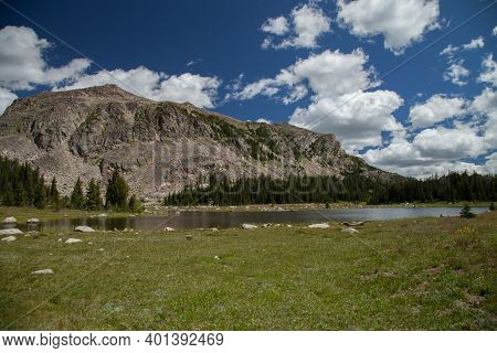 Horseshoe Lake In The Beartooth Mountains, Montana