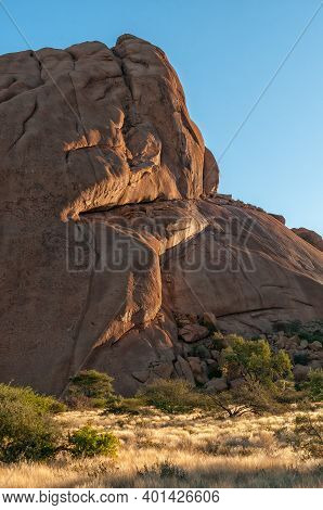 Rock Formations At Sunset At Spitzkoppe In Namibia