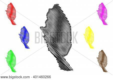 Kitui County (republic Of Kenya, Eastern Province) Map Vector Illustration, Scribble Sketch Kitui Ma