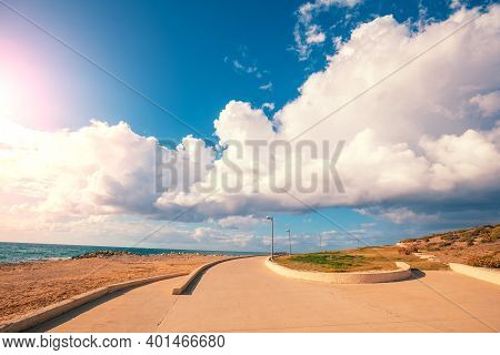 Promenade In Midron Yaffo Park. Harry S Truman Street