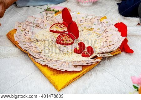 Wedding Dowry, The Dowry Marriage In Thailand, Thailand Wedding, Ceremony.