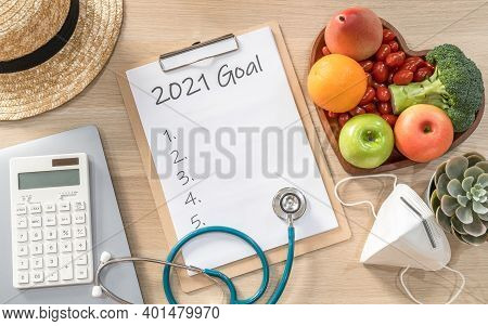 2021 New Year Goals In New Normal Lifestyle, Work-life Balance With Face Mask Safety Awareness From 