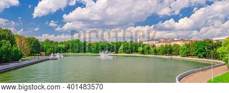 Panorama Of Minsk Cityscape With Svislach Svislac River Embankment Janka Kupala Park And General Hea