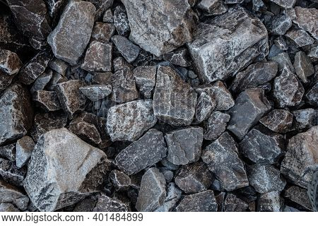 Gray Stones On A  Little Trailside Hike Up To Rock Glacier