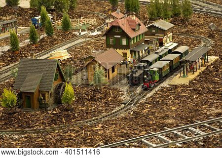Stuttgart, Germany, 09 December 2016.  Miniature Railway On The Traditional Christmas Market.