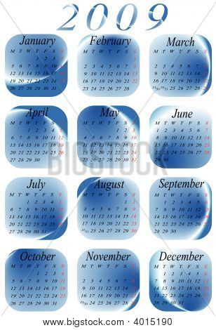 Calendario para el 2009. Año