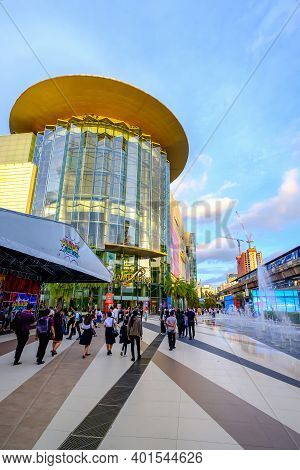 Bangkok, Thailand - Oct. 1, 2020: Siam Paragon Mall In Siam Square Mall On In Bangkok, Thailand. Wit