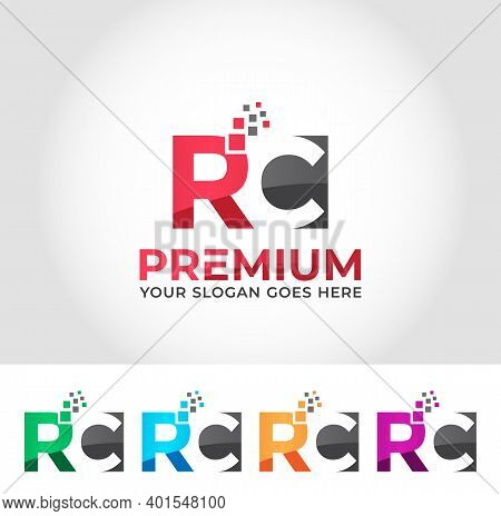 Rc Alphabet Modern Logo Design Concept Company