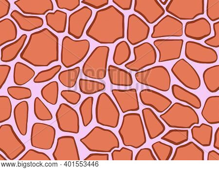 Abstract Stained-glass Mosaic Background - Magenta Circles. High Quality Illustration