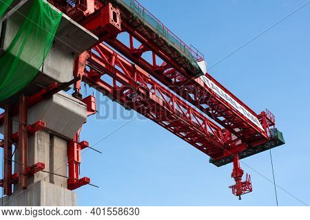 Construction Site Of Sky Train Bangsue-rangsit