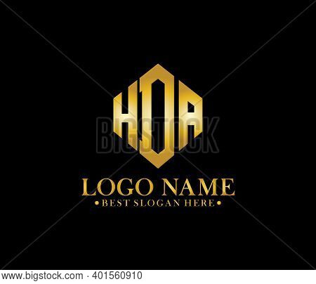 Hda Diamond Alphabet Logo Design Concept Company