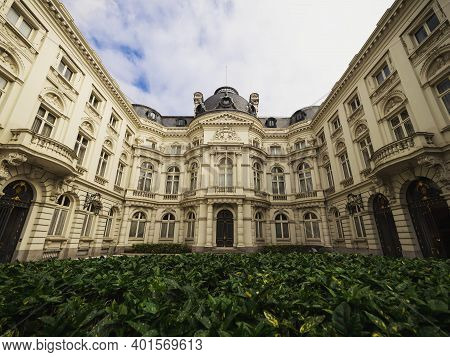 Neoclassical Palace Of The Count Of Flanders Court Of Audit Rekenhof In City Center Of Brussels In B