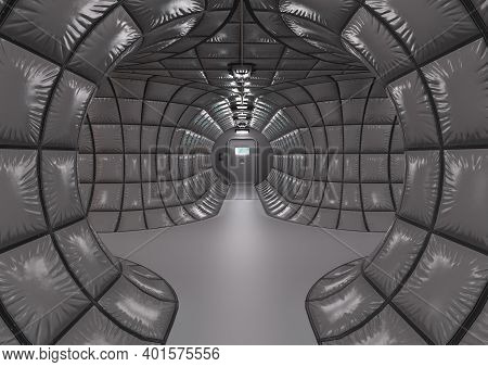 3D Rendering Science Fiction Corridor
