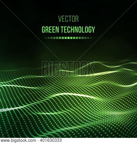 Green Technology Background. Green Energy Vector Illustration Eps10. Team Communication Concept Gree
