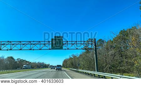 Orlando, Fl Usa - January 20, 2020: Highway Signs On Interstate 4 Leading To Highway 429 Towards Apo