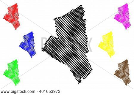 Nyamira County (republic Of Kenya, Nyanza Province) Map Vector Illustration, Scribble Sketch Nyamira
