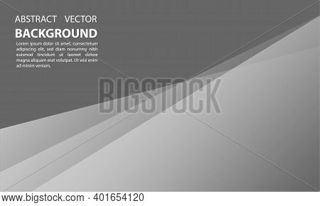 Abstract Background With Geometric And Gradinet Style With Grey Elegant Color Suitable For Banner Po