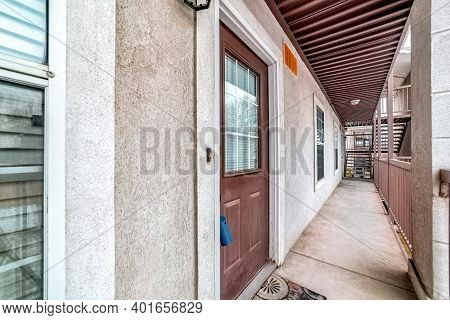 Apartment Entrance In The Upper Floor Of A Multi Storey Residential Building