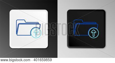 Line Upload File Icon Isolated On Grey Background. File Document Symbol. Document Arrow. Colorful Ou