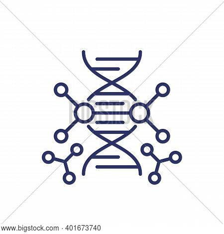 Genetic Engineering And Dna Modification Line Icon