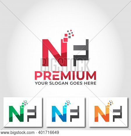 Nf Alphabet Business Logo Design Company Concept