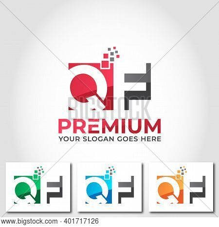 Qf Alphabet Business Logo Design Company Concept