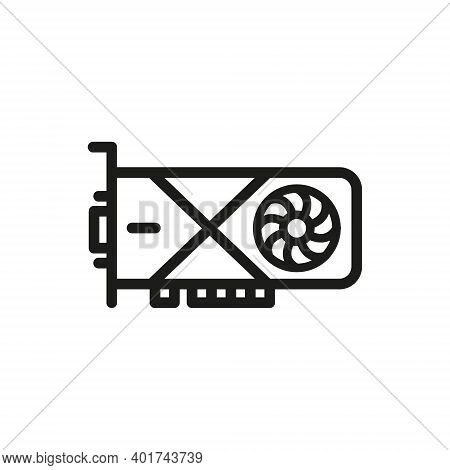 Vga Card Icon Isolated On White Background From Cryptocurrency Collection. Vga Card Icon Trendy And 