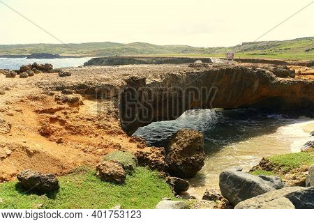 The Famous Natural Bridge Of Andicuri Beach, Aruba