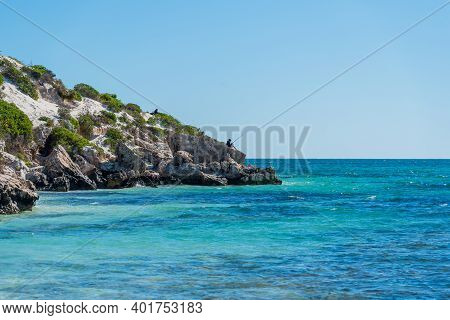 Jurien Bay, Wa / Australia - 07/11/2020 Sandy Cape Recreation Park With White Sand, Turquoise Water,