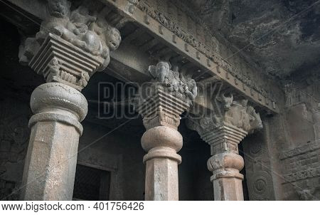 The Nasik Caves Or Pandavleni Caves Known As The Pandu Caves, Also Known As The Buddhist Trirashmi C