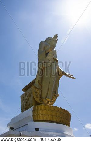 Pang Lila Or Leela Attitude Buddha Statue On Mountains For Thai People And Traveler Travel Visit And