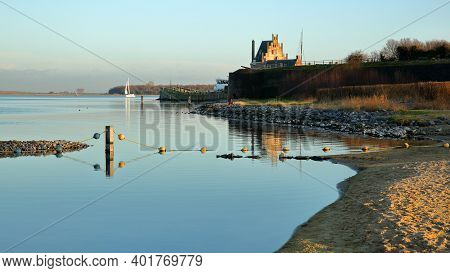 View Of Campveerse Toren From The Shore In Veere, Zeeland, Netherlands